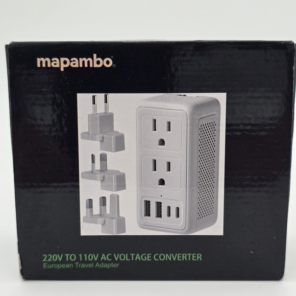 Mapambo Other - Mapambo 220V to 110V Voltage AC  Converter European To US 2 USB A Port 2 USB C I